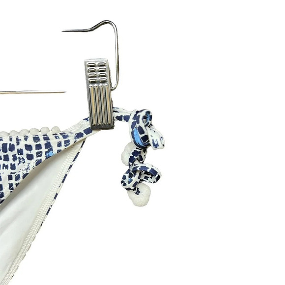 Poupette St. Barth Lucy Pom Trim Dotted Bikini‎ Bottom Navy Blue Size XS - Picture 6 of 11